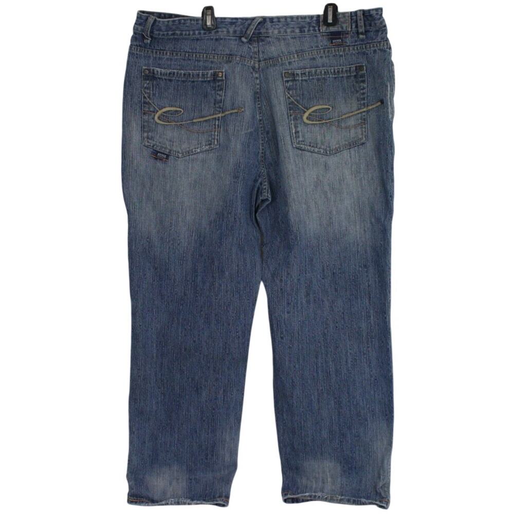Y2K Enyce Jeans Mens 44x32 Baggy Wide Leg Embroidered Hip Hop